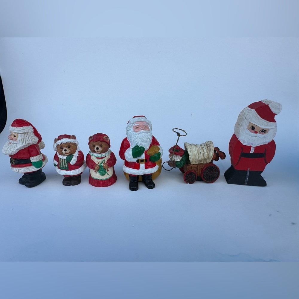 6 christmas decoración ornaments.